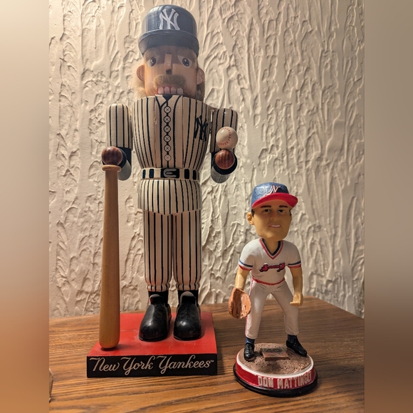 NY Yankee Nutcracker and Don Mattingly Bobblehead - Picture 3 of 13